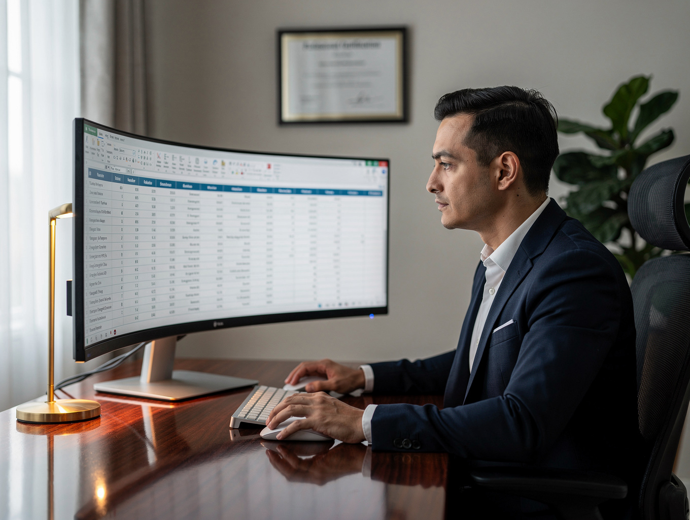 Profesional contable gestionando nómina y contabilidad en el sistema Novasoft